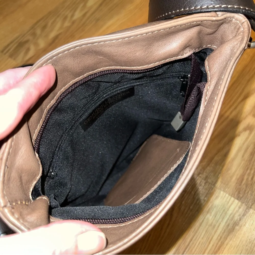 Leather‎ Naty Taupe Brown Crossbody Bag Made in Italy
